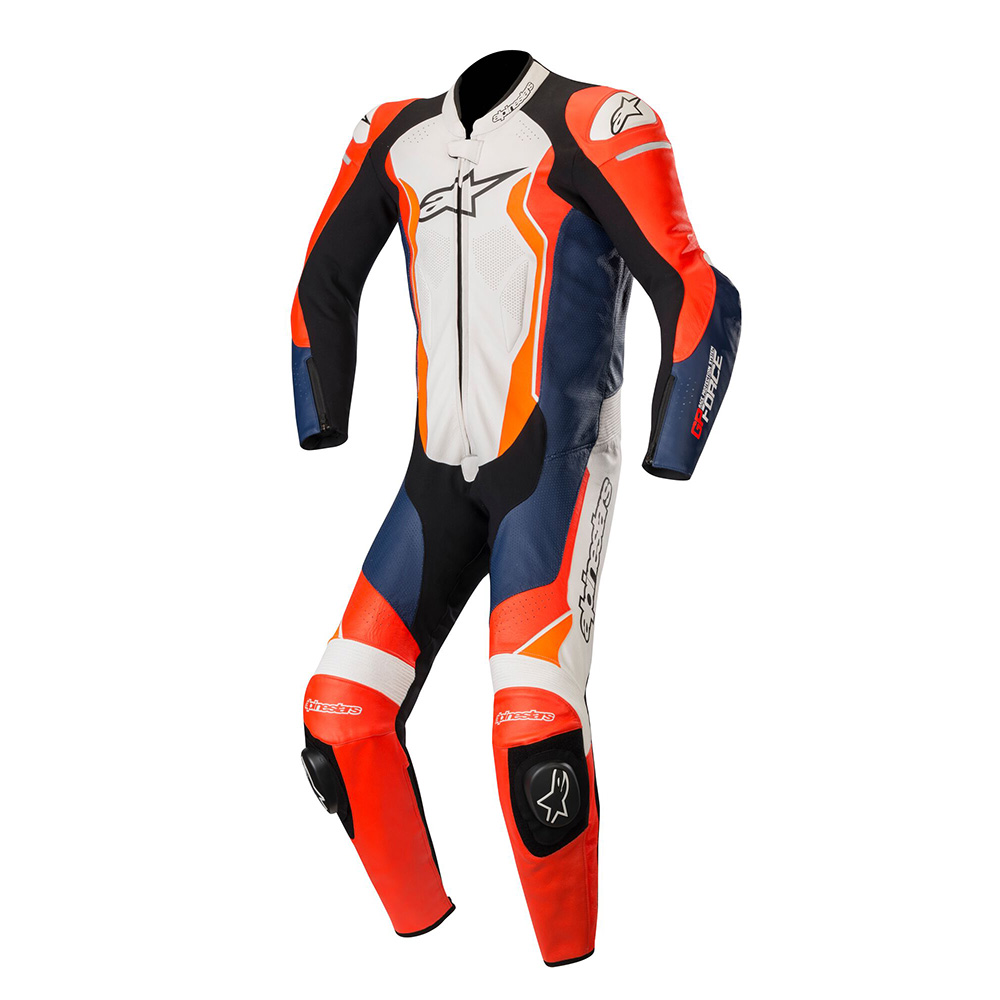 Alpinestars Alpinestars GP Force 1 Piece Leather Suit Red Black White & Orange